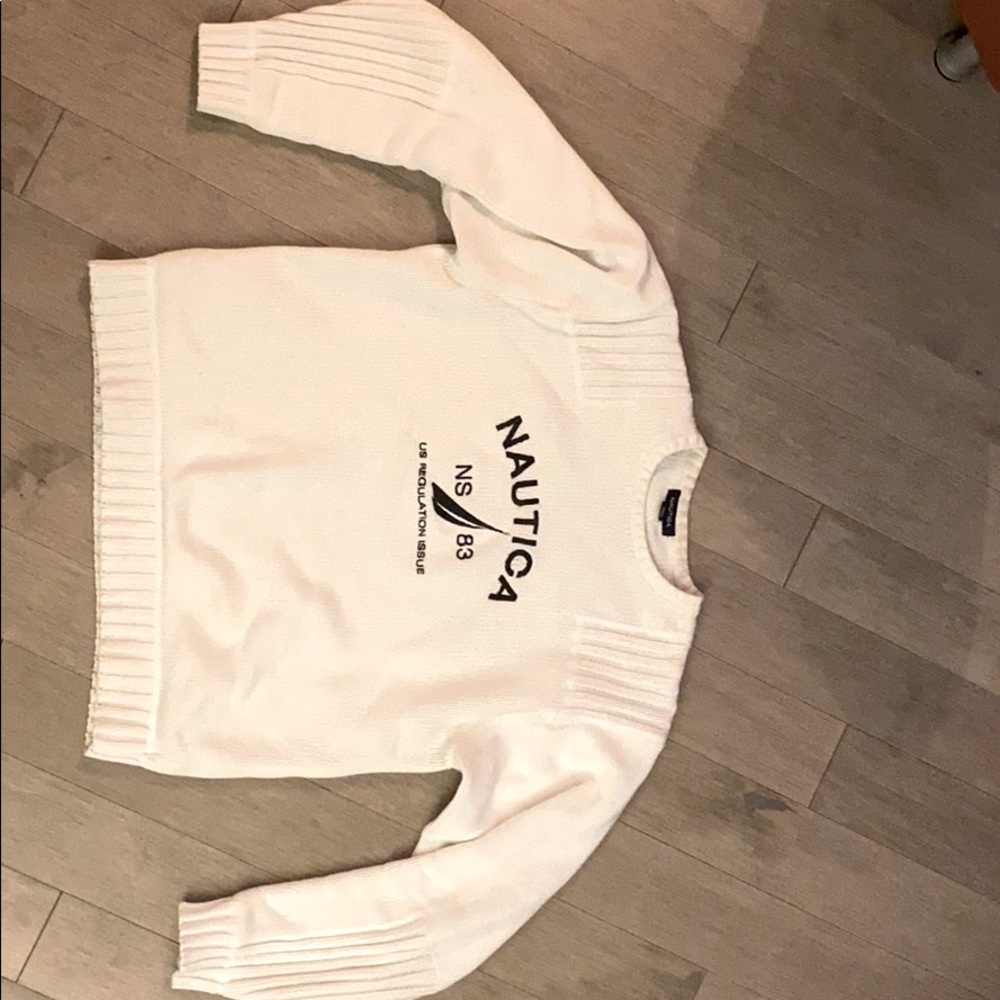 Vintage white knit Nautical Sweater